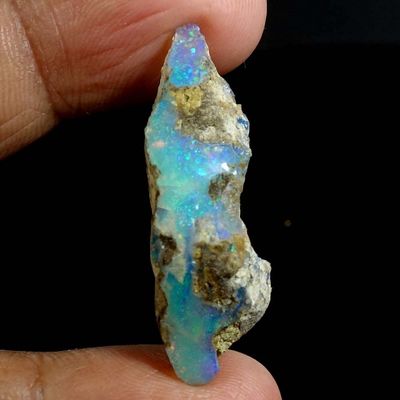 Dazzlegems18.45 Cts AAA 100% Natural Rainbow Welo Fire Ethiopian Opal Rough Loose Gemstones-BC06-01