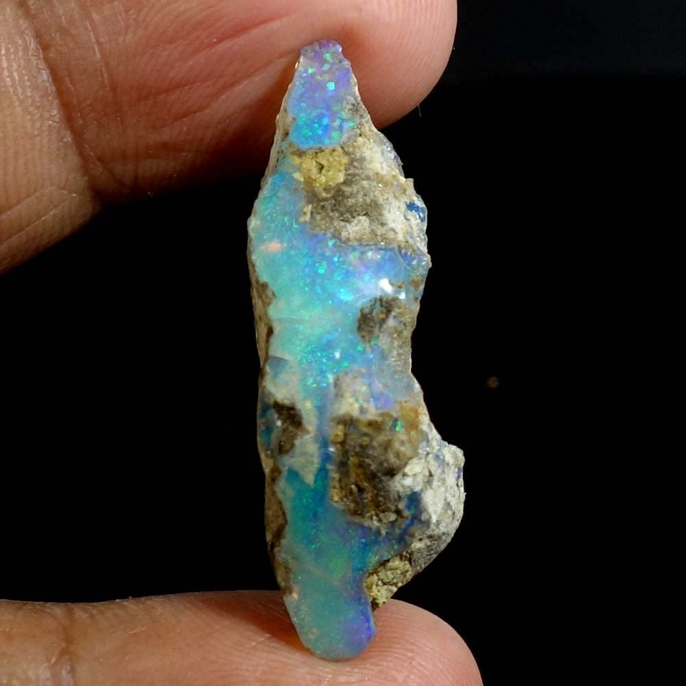 Dazzlegems18.45 Cts AAA 100% Natural Rainbow Welo Fire Ethiopian Opal Rough Loose Gemstones-BC06-01