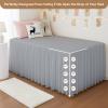 ARlinen Dorm Room Bed Skirt, 100% Microfiber, Extra Long 42 Drop Dust Ruffle, Twin-XL Size, Ideal for College Loft Beds, Easy Care, Silver Grey view 3