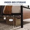 Allewie Full Size Platform Bed Frame with Wooden Headboard and Footboard, Heavy Duty 13 Metal Slats Support, Under-Bed Storage, No Box Spring Needed, Noise Free, Easy Assembly, Walnut view 4