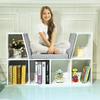 Huippy 6-Cubby Kids Bookcase, Multi-Purpose Storage Organizer Cabinet Shelf for Children, U-Shaped seat Cushion Bookcase for Kids Room, Playroom, Bedroom, Kindergarten, Study Room (White) view 2