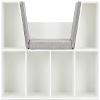 Huippy 6-Cubby Kids Bookcase, Multi-Purpose Storage Organizer Cabinet Shelf for Children, U-Shaped seat Cushion Bookcase for Kids Room, Playroom, Bedroom, Kindergarten, Study Room (White) view 4