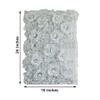 Artificial Flower Wall Panels 4 Pack of 24 x 16" Flower Wall Mat Silk Rose & Hydrangea Flower Panels for Backdrop Wedding Wall Decoration - White view 4