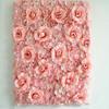 Artificial Flower Wall Panels 4 Pack of 24 x 16" Flower Wall Mat Silk Rose & Hydrangea Flower Panels for Backdrop Wedding Wall Decoration - Rose Gold view 2