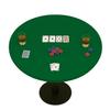 Feltectors Felt Card Game Table Cover for Playing Cards Poker, Mahjong, Domino, Bridge and Board Game, Elastic Fitted Tablecloth for 58 to 64 Inch Round Tables- Green view 1