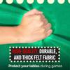 Feltectors Felt Card Game Table Cover for Playing Cards Poker, Mahjong, Domino, Bridge and Board Game, Elastic Fitted Tablecloth for 58 to 64 Inch Round Tables- Green view 4