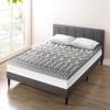 Mellow 3 Inch 5-Zone Memory Foam Mattress Topper with Plant-based Infusion and Moisture Control, CertiPUR-US Certified, King,Grey view 2