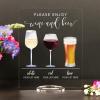 Beer and Wine Custom Bar Menu Sign, Wedding and Event Acrylic Sign view 2