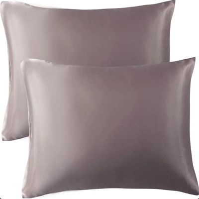 Satin Pillowcase for Hair and Skin Silk Pillow Case 2 Pack, Standard, Queen, and King Size, Slip Cooling Set of 2 with Envelope Enclosure