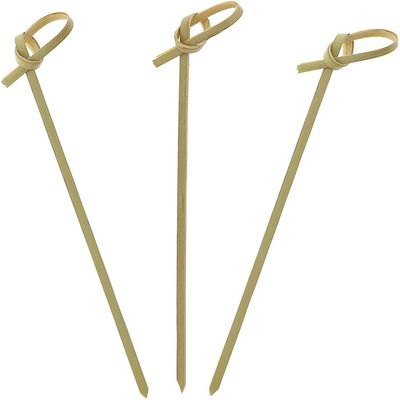 Bamboo Wood Knot Cocktail Skewer Picks - 3.5 Inches Great for Appetizers, Parties, Samplers, Hors' D'oeuvre, Snacks, Cheese, Biodegradable (1000)
