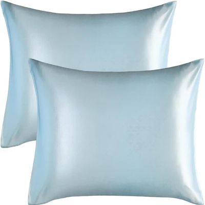 Satin Pillowcase for Hair and Skin Silk Pillow Case 2 Pack, Standard, Queen, and King Size, Slip Cooling Set of 2 with Envelope Enclosure