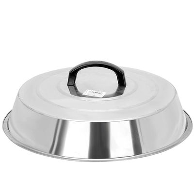 YRHH Cheese Melting Dome,12"Set Metal Steamer Lid for Grill Plate, Stainless Steel Barbecue Plate Accessories Flat Top Kitchen Cooking Hamburger-1pcs