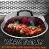 YRHH Cheese Melting Dome,12"Set Metal Steamer Lid for Grill Plate, Stainless Steel Barbecue Plate Accessories Flat Top Kitchen Cooking Hamburger-1pcs view 4