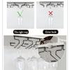 Wine Glass Rack, Wine Glass Holder - Hanging Stemware Holder, Glasses Storage Rack, Chrome Shelf Brackets, Stainless Steel Glasses Storage Hanger for Home Kitchen Bar - Black view 4