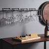 Wine Glass Rack Wall Mounted Set of 4, Heavy Duty Thick Wrought Iron Stemware Rack Black 11 Inch (no glasses included) view 3