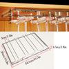 Hanging Wine Glass Holder Rack with 4 Rows, Stainless Steel Wine Glass Rack Under Cabinet, Glasses Storage Hanger Organizer for Home Kitchen Dcor view 2