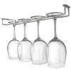 2 Pack Wine Glass Rack Wall Mounted - Under Cabinet Stemware Wine, Glasses Storage Hanger, Iron Organizer for Bar Kitchen 15.7 Inch view 1