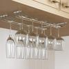 2 Pack Wine Glass Rack Wall Mounted - Under Cabinet Stemware Wine, Glasses Storage Hanger, Iron Organizer for Bar Kitchen 15.7 Inch view 4