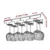 17.5 Inch Wine Glass Holder - Under Cabinet Stemware Rack, Holds to 8-12 Glasses, Stainless Steel Wine Glass Holder Storage Hanger Organizer for Cabinet Kitchen Bar (Silver,4 Rows 1 Pack) view 2