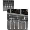 17.5 Inch Wine Glass Holder - Under Cabinet Stemware Rack, Holds to 8-12 Glasses, Stainless Steel Wine Glass Holder Storage Hanger Organizer for Cabinet Kitchen Bar (Silver,4 Rows 1 Pack) view 3