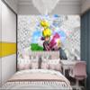 Niwo ART - Girl Racer, Wall Mural for Kid's room| Self-Adhesive Large Wallpaper (64"x96") view 3