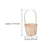 Hemoton 5pcs Mini Woven Baskets with Handles Bamboo Picnic Basket Food Storage Basket Farmhouse Decor for Wedding Party Favors Crafts view 2