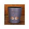 Garbage Bin for Kitchen Simple Leather Trash Can Round Large Trash Can Home Cute Living Room Bedroom Office Uncovered Paper Basket Kitchen Bathroom Garbage storage bucket Wastebasket Recycling Bin view 2