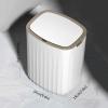 Garbage Bin for Kitchen 3.1 Gallon Household Trash Can with Lid Simple Automatic Touchless Trash Can Oval Induction Garbage Can for Kitchen Bedroom Living Room Office Garbage storage bucket Wastebaske view 2
