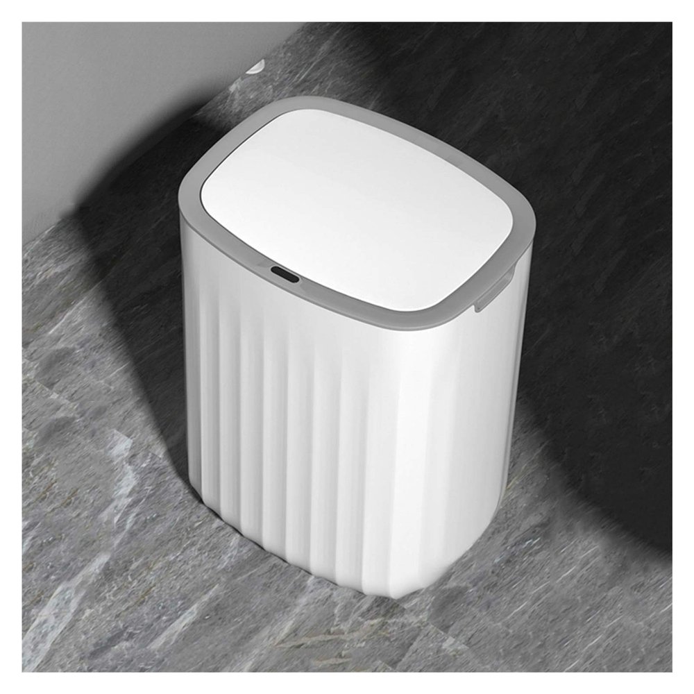 Garbage Bin for Kitchen 3.1 Gallon Household Trash Can with Lid Simple Automatic Touchless Trash Can Oval Induction Garbage Can for Kitchen Bedroom Living Room Office Garbage storage bucket Wastebaske