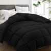 HYLEORY All Season King Size Bed Comforter - Cooling Down Alternative Quilted Duvet Insert with Corner Tabs - Winter Warm - Machine Washable - Black view 1