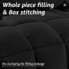 HYLEORY All Season King Size Bed Comforter - Cooling Down Alternative Quilted Duvet Insert with Corner Tabs - Winter Warm - Machine Washable - Black view 2