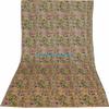 The Harry Creations 100% Cotton Indian Quilt Bed Cover Cover Bed Kantha Art Crafted Paradise Print Handmade Blanket Bedding Bedspread Bohemian Ethnic Quilt (Beige, King 90"x108" with Sham Covers) view 2