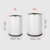 Garbage Bin for Kitchen Metal Trash Can Opening Round Household Living Room High-end Paper Basket Trash Basket Simple Office Bedroom Hotel Trash Can White Garbage storage bucket Wastebasket Recycling view 2