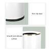 Garbage Bin for Kitchen Metal Trash Can Opening Round Household Living Room High-end Paper Basket Trash Basket Simple Office Bedroom Hotel Trash Can White Garbage storage bucket Wastebasket Recycling view 3