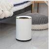 Garbage Bin for Kitchen Metal Trash Can Opening Round Household Living Room High-end Paper Basket Trash Basket Simple Office Bedroom Hotel Trash Can White Garbage storage bucket Wastebasket Recycling view 4