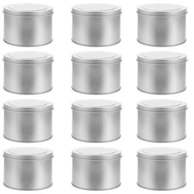 Cabilock 12pcs Round Tinplate Storage Cans Clear Lid Multi-Purpose Storage Boxes for Candy Tea Jewelry and More Silver Containers for Crafting and Packaging