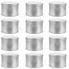 Cabilock 12pcs Round Tinplate Storage Cans Clear Lid Multi-Purpose Storage Boxes for Candy Tea Jewelry and More Silver Containers for Crafting and Packaging view 1