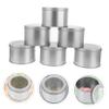 Cabilock 12pcs Round Tinplate Storage Cans Clear Lid Multi-Purpose Storage Boxes for Candy Tea Jewelry and More Silver Containers for Crafting and Packaging view 3