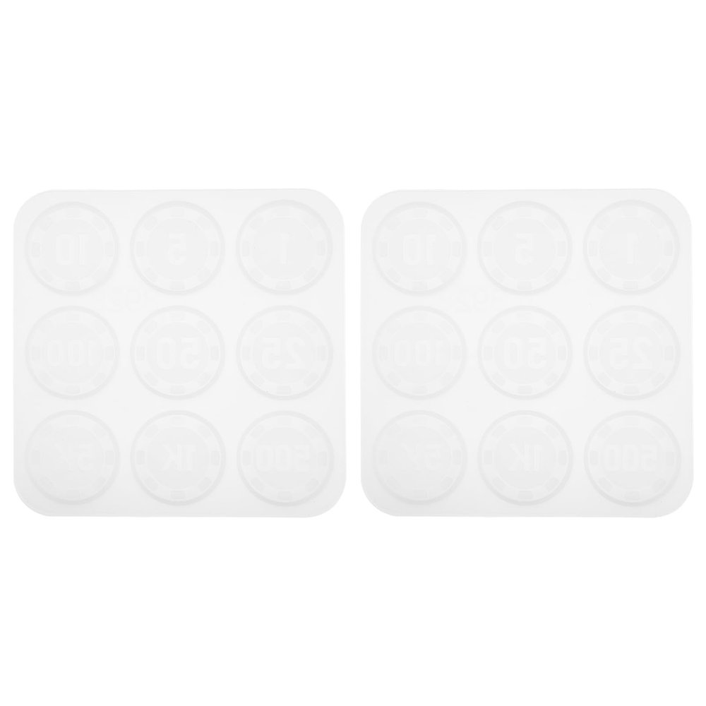 EXCEART Gambling Chip Silicone Mold 6 Inch Reusable Epoxy Resin Mold Non-Stick DIY Crafting Tool for Resin Poker Chips and Home Decor Projects