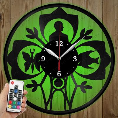 LED Vinyl Clock - Light Vinyl Wall Clock - Biology - Custom Original Gift - Art LED Clock Design - Personalised LED Vinyl Record Wall Clock - Unique LED Light Home Decor