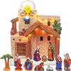 Christmas Nativity Set - Lighted Snow Village Nativity Scene - Perfect Addition to Your Christmas Indoor Decorations & Holiday Displays - Made of Resin view 1