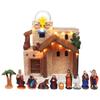 Christmas Nativity Set - Lighted Snow Village Nativity Scene - Perfect Addition to Your Christmas Indoor Decorations & Holiday Displays - Made of Resin view 2