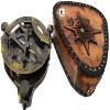 5" Brass Sundial Compass Solid Brass Sundial Compass (Black Antique) view 2