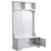Owl's-Yard 72" TREXM Hall Tree for Entryway with Shoe Storage Bench Shelves Cabinet and 4 Coat Rack Hooks view 3