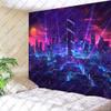 Aidatain Gaming Cityscape Tapestry Punk Neon Streetscape Tapestry Flannel Huge Size 93x71 Inches Tapestry for Bedroom Living Room GTCCAT311 view 2
