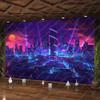 Aidatain Gaming Cityscape Tapestry Punk Neon Streetscape Tapestry Flannel Huge Size 93x71 Inches Tapestry for Bedroom Living Room GTCCAT311 view 3