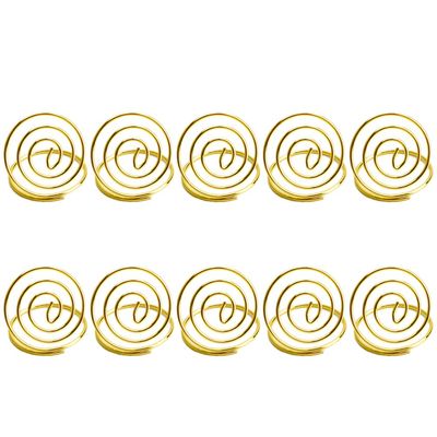 20 Pcs Gold Carbon Steel Table Number Holders for Home Business Use