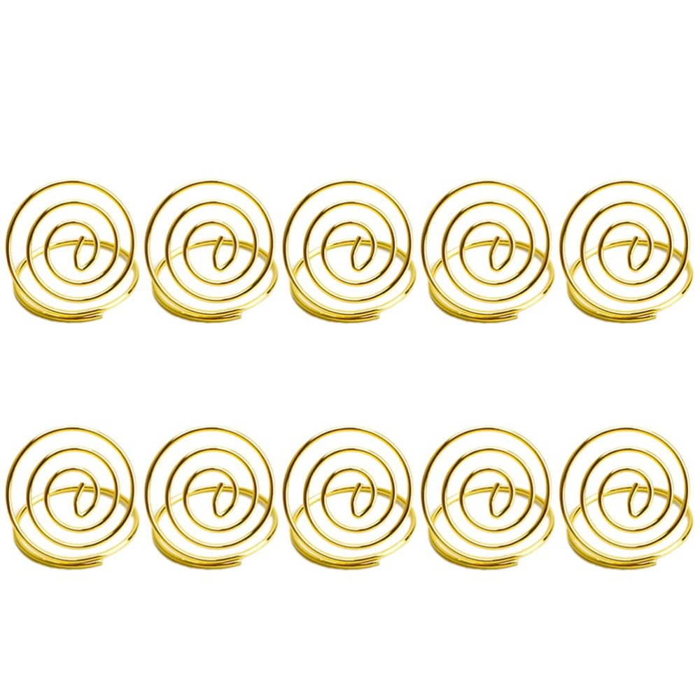 20 Pcs Gold Carbon Steel Table Number Holders for Home Business Use