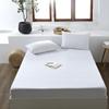 CFYCYHDZHT Bedding Best for Hotel Home Pure Cotton Solid Color Checkered Fitted Sheet, Waterproof Mattress Cover for Boys and Girls' Bedrooms White 120200cm+28cm view 1