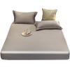 CFYCYHDZHT Extra Deep Pocket Sheets Pure Color Satin Thick Waterproof Mattress Protector, for The Elderly Kids Single Double Bed Sheets White 120cmx200cm view 2